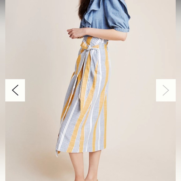 Anthropologie wrap midi skirt, 4 - Picture 5 of 10